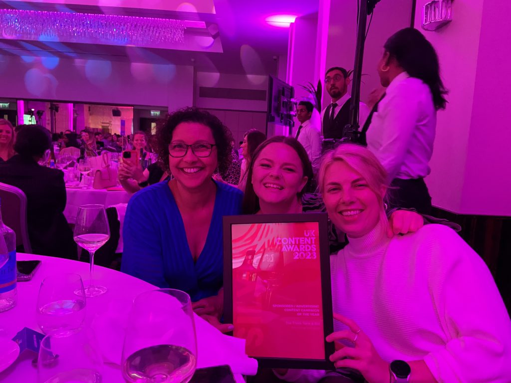 The Think Tank takes Silver at the UK Content Awards